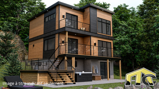 sequoia maison 2 étages toit plat