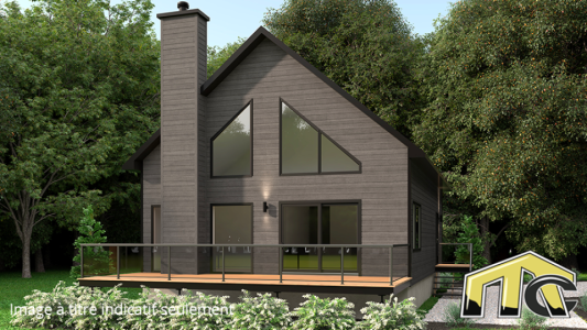 maison préfabriquée 2 étages style chalet
